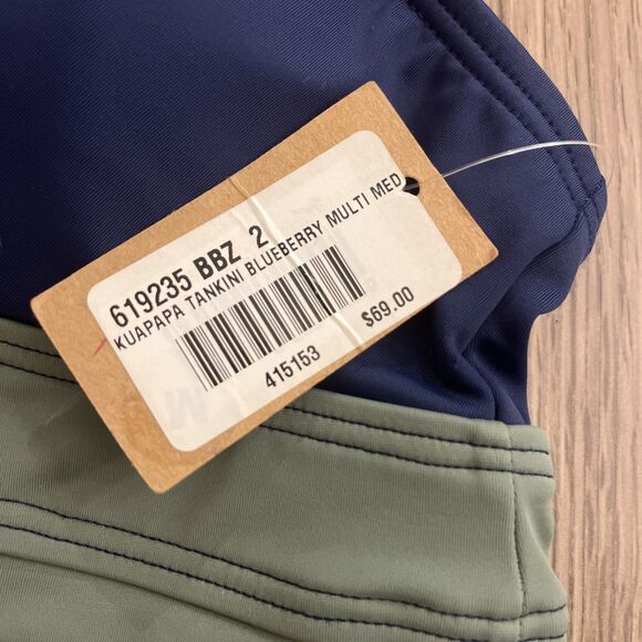 NWT Title Nine Color-block Tankini Top, Racerback, Women Medium, Blue Green Pink - Picture 7 of 16